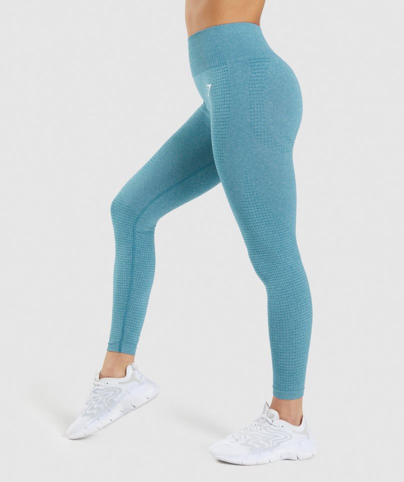 Legginsy Gymshark Vital Seamless 2.0 Damskie Turkusowe | PL 273DSO